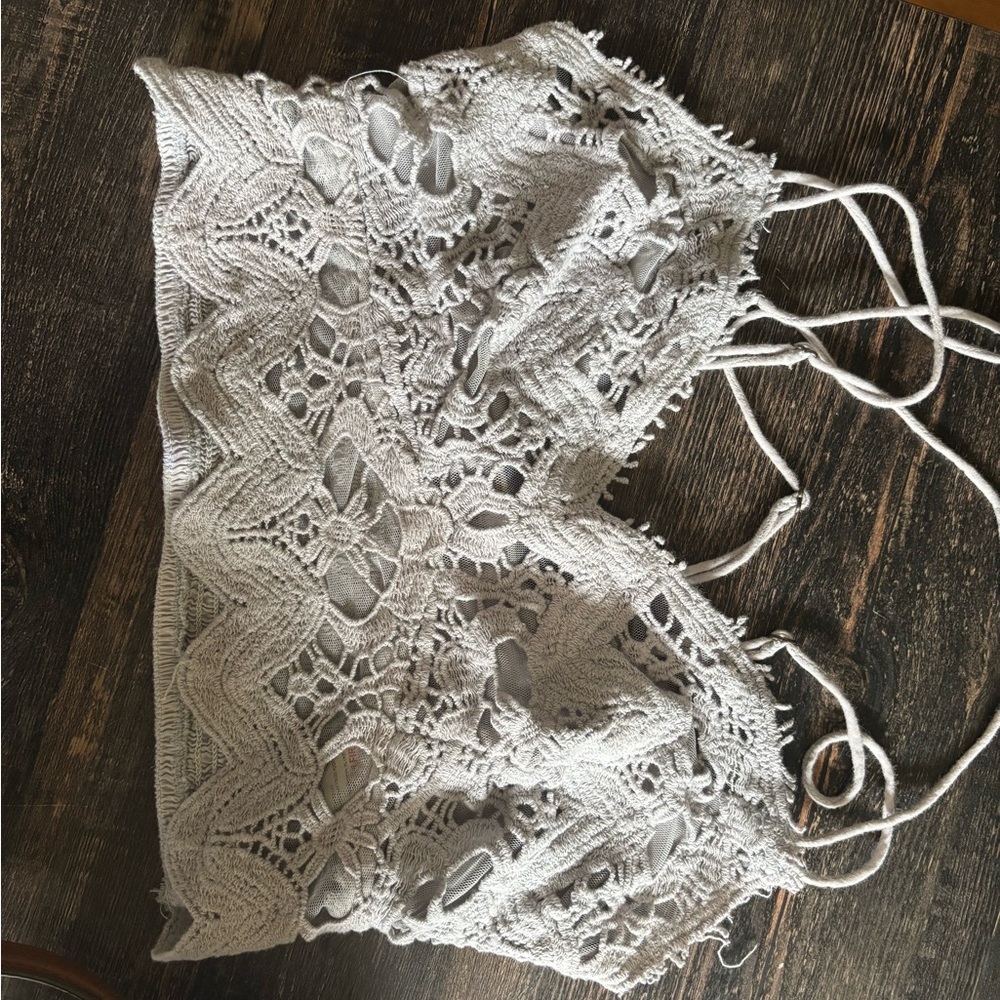 Free People Gray Lace Bralette